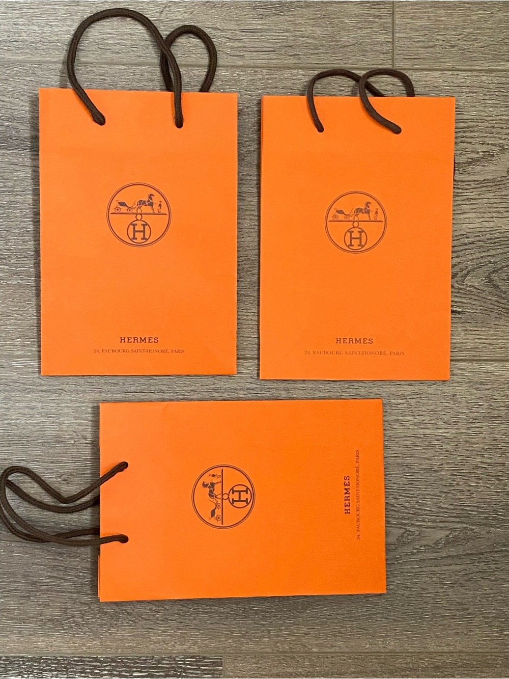 Hermes Shopping Bags Set of 3